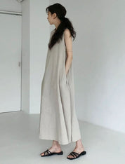 ノースリーブサックロングロンパース　４色展開 - select store mirror meノースリーブサックロングロンパース　４色展開208515274mirror meselect store mirror me208515274ホワイト