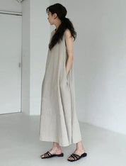 ノースリーブサックロングロンパース　４色展開 - select store mirror meノースリーブサックロングロンパース　４色展開208515274mirror meselect store mirror me208515274ホワイト