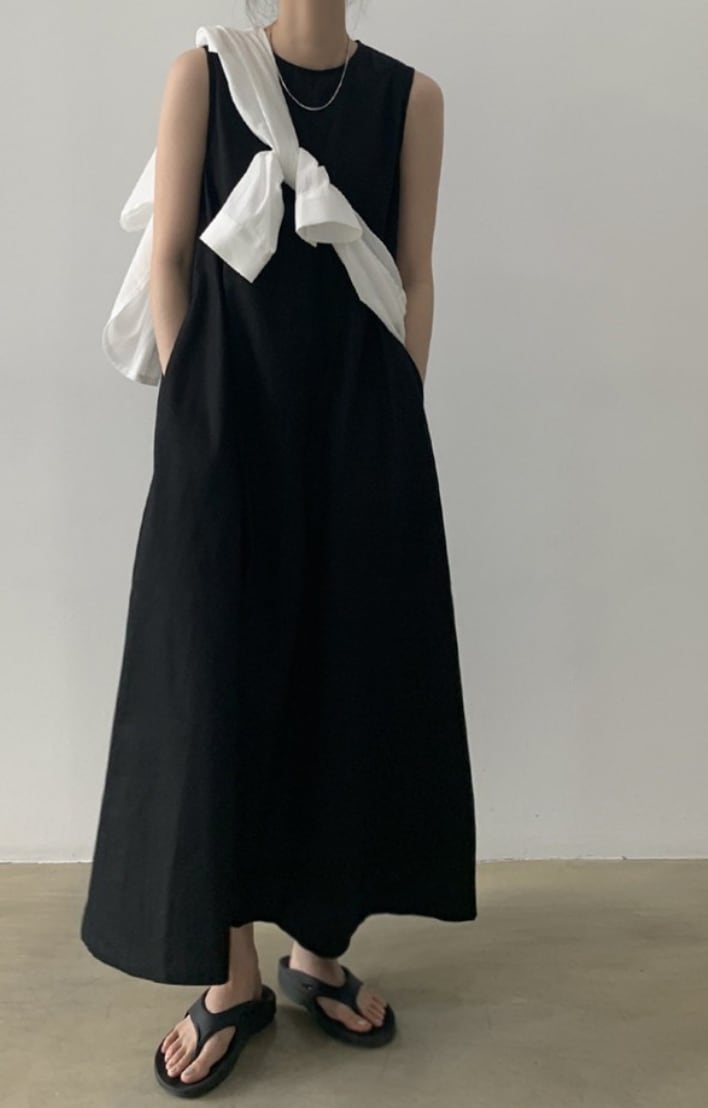 ノースリーブサックロングロンパース　４色展開 - select store mirror meノースリーブサックロングロンパース　４色展開208515274mirror meselect store mirror me208515274ホワイト