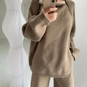 ２WAYジップタートルオフネックニットセーター