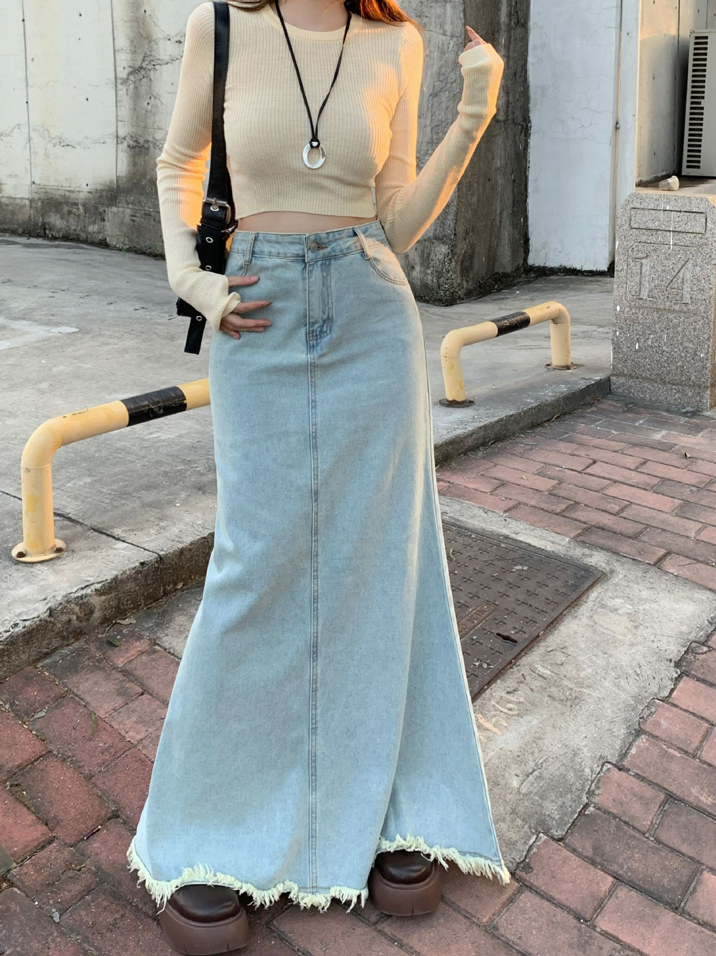 マーメイドフリンジスカート