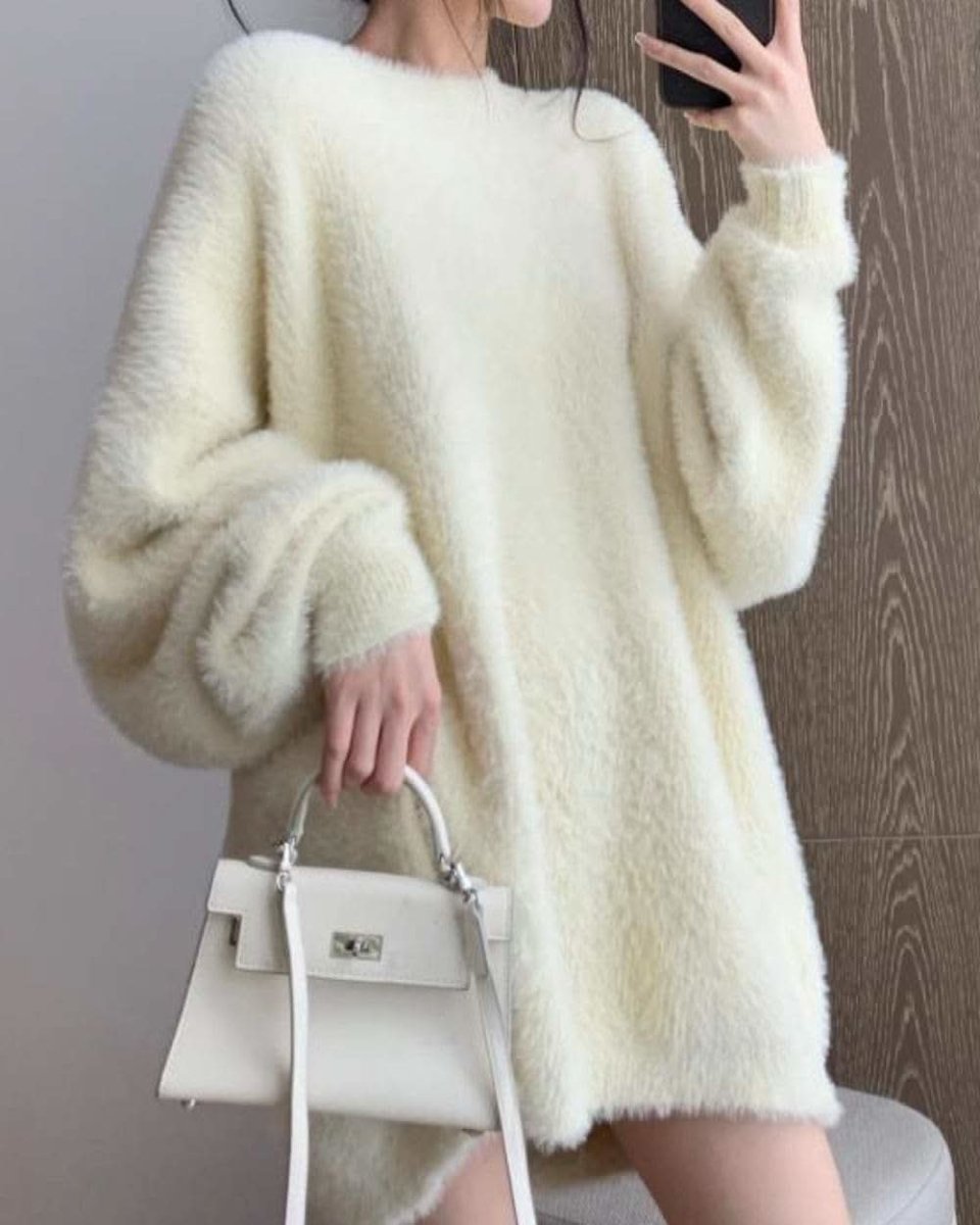 【上質】【動画あり】ラフシルエットもこもこニット　５色展開 - select store mirror me【上質】【動画あり】ラフシルエットもこもこニット　５色展開152087227mirror meselect store mirror me152087227ホワイト