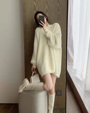 【上質】【動画あり】ラフシルエットもこもこニット　５色展開 - select store mirror me【上質】【動画あり】ラフシルエットもこもこニット　５色展開152087227mirror meselect store mirror me152087227ホワイト