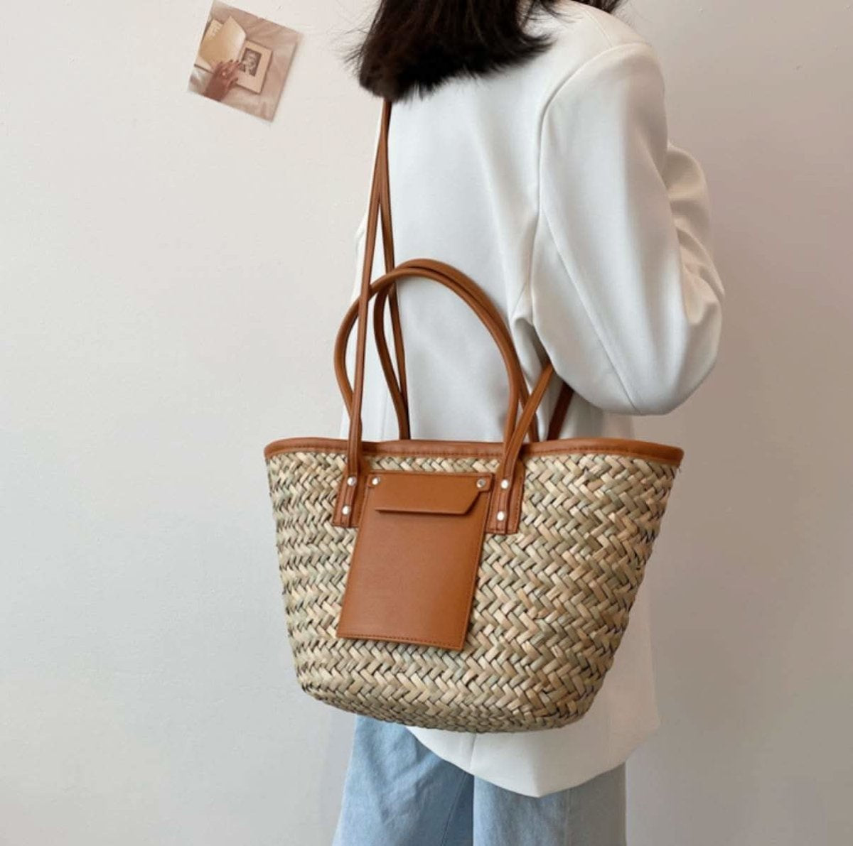 【動画あり】ストロー素材切り替えカゴバッグ　５色展開 - select store mirror me【動画あり】ストロー素材切り替えカゴバッグ　５色展開182244291mirror meselect store mirror me182244291ホワイト