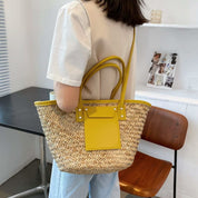 【動画あり】ストロー素材切り替えカゴバッグ　５色展開 - select store mirror me【動画あり】ストロー素材切り替えカゴバッグ　５色展開182244291mirror meselect store mirror me182244291ホワイト