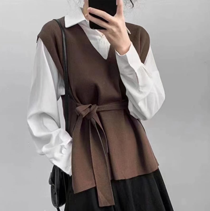ベーシックベストニットトップス　５色展開 - select store mirror meベーシックベストニットトップス　５色展開188686422mirror meselect store mirror me188686422ベージュ