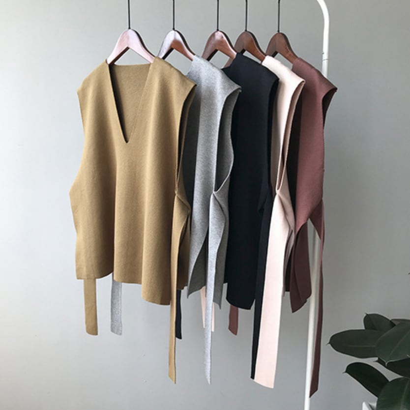 ベーシックベストニットトップス　５色展開 - select store mirror meベーシックベストニットトップス　５色展開188686422mirror meselect store mirror me188686422ベージュ