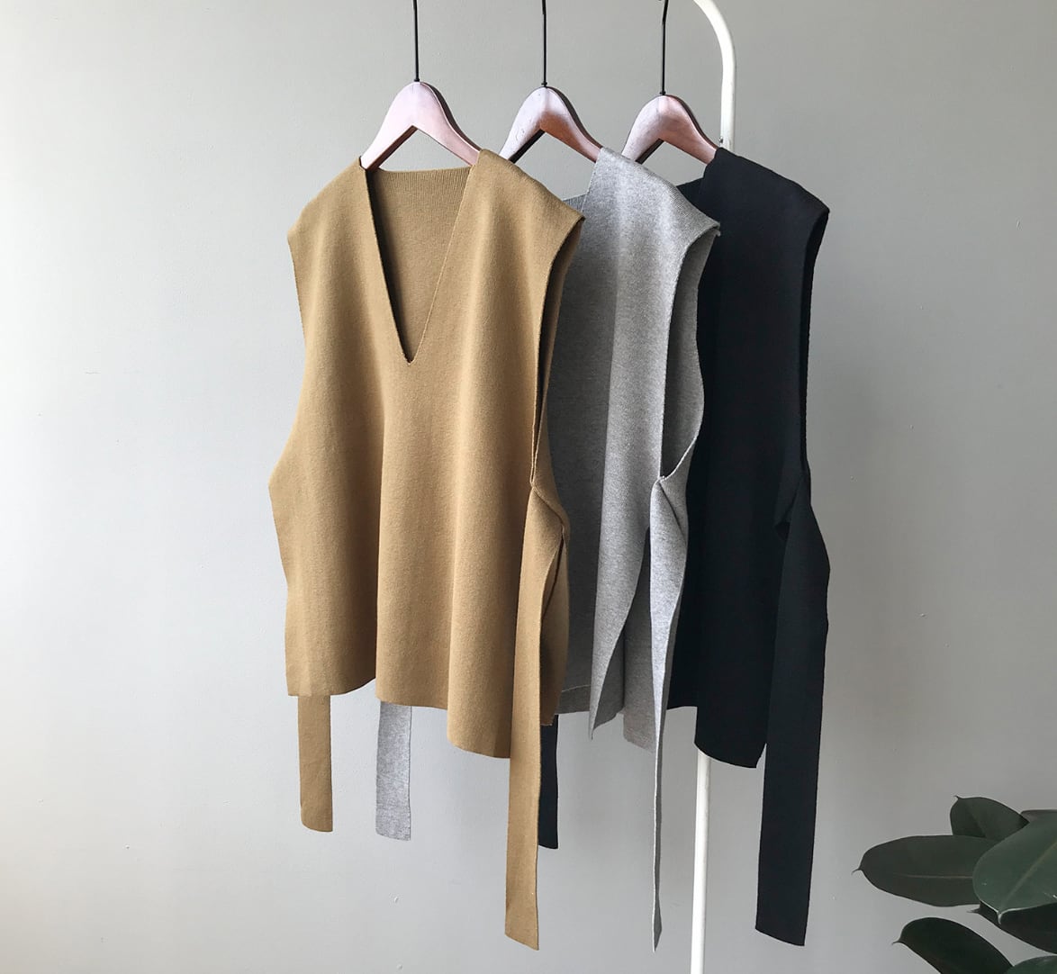 ベーシックベストニットトップス　５色展開 - select store mirror meベーシックベストニットトップス　５色展開188686422mirror meselect store mirror me188686422ベージュ