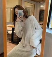ゆるシルエットリブニットワンピース　５色展開 - select store mirror meゆるシルエットリブニットワンピース　５色展開189950408mirror meselect store mirror me189950408アイボリー