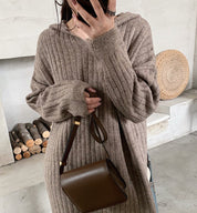 ゆるシルエットリブニットワンピース　５色展開 - select store mirror meゆるシルエットリブニットワンピース　５色展開189950408mirror meselect store mirror me189950408アイボリー