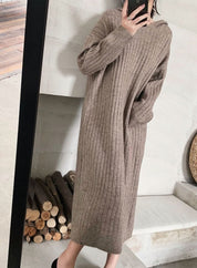 ゆるシルエットリブニットワンピース　５色展開 - select store mirror meゆるシルエットリブニットワンピース　５色展開189950408mirror meselect store mirror me189950408アイボリー