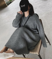 ゆるシルエットリブニットワンピース　５色展開 - select store mirror meゆるシルエットリブニットワンピース　５色展開189950408mirror meselect store mirror me189950408アイボリー