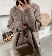 ゆるシルエットリブニットワンピース　５色展開 - select store mirror meゆるシルエットリブニットワンピース　５色展開189950408mirror meselect store mirror me189950408アイボリー