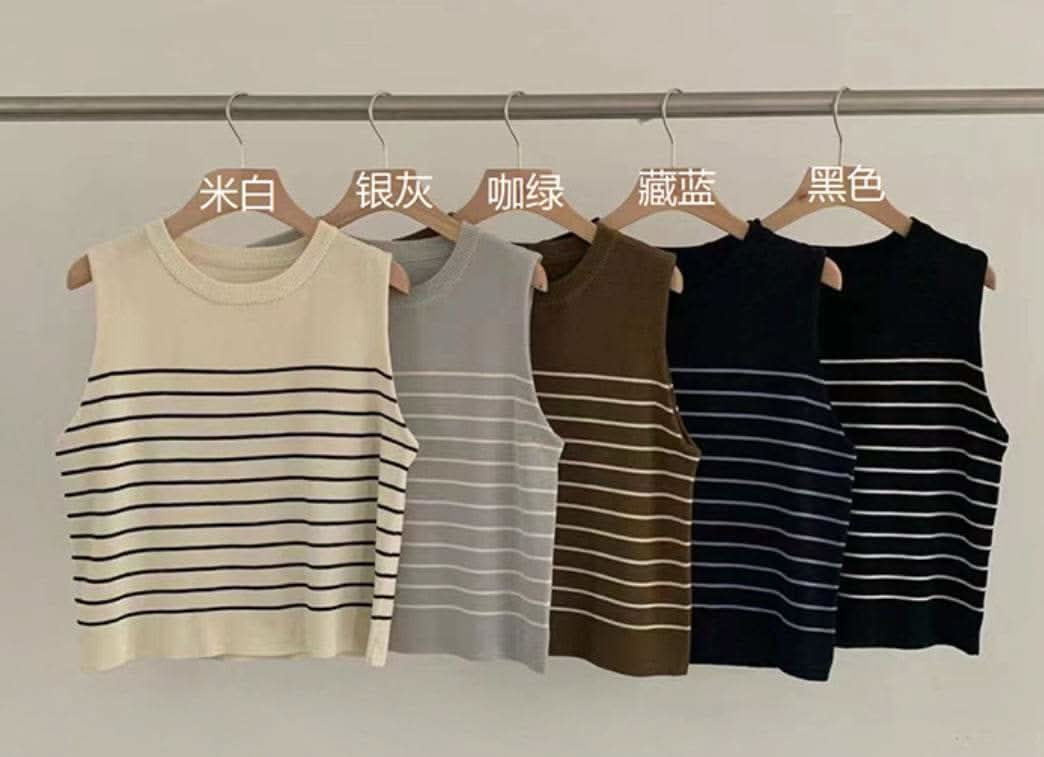 【動画あり】サマーニットノースリーブボーダートップス　５色展開 - select store mirror me【動画あり】サマーニットノースリーブボーダートップス　５色展開201346784mirror meselect store mirror me201346784ホワイト