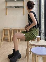 【動画あり】サマーニットノースリーブボーダートップス　５色展開 - select store mirror me【動画あり】サマーニットノースリーブボーダートップス　５色展開201346784mirror meselect store mirror me201346784ホワイト