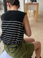 【動画あり】サマーニットノースリーブボーダートップス　５色展開 - select store mirror me【動画あり】サマーニットノースリーブボーダートップス　５色展開201346784mirror meselect store mirror me201346784ホワイト