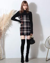 【動画あり】チェック柄ウールワンピース　５色展開 - select store mirror me【動画あり】チェック柄ウールワンピース　５色展開52691187mirror meselect store mirror me52691187ネイビー