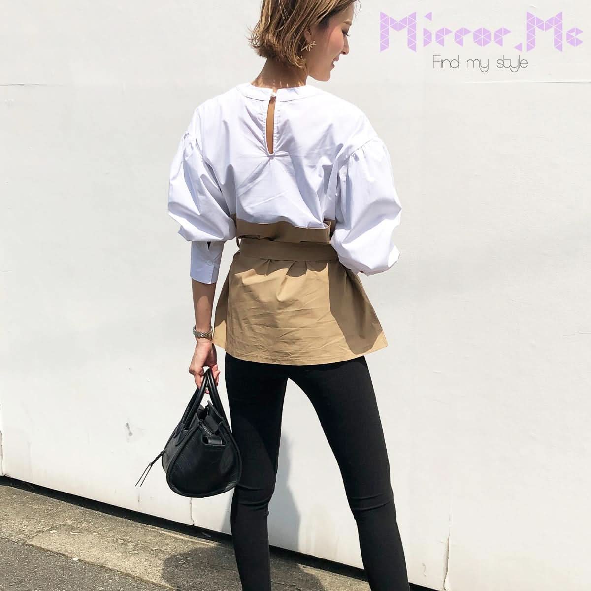 ペプラム異素材切り替えトップス - select store mirror meペプラム異素材切り替えトップス52693393mirror meselect store mirror me52693393S