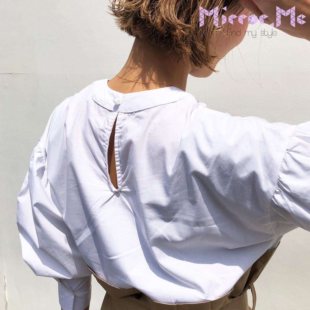 ペプラム異素材切り替えトップス - select store mirror meペプラム異素材切り替えトップス52693393mirror meselect store mirror me52693393S