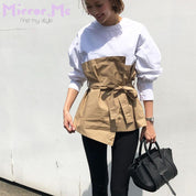 ペプラム異素材切り替えトップス - select store mirror meペプラム異素材切り替えトップス52693393mirror meselect store mirror me52693393S