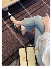 ツートンポインテッドパンプス