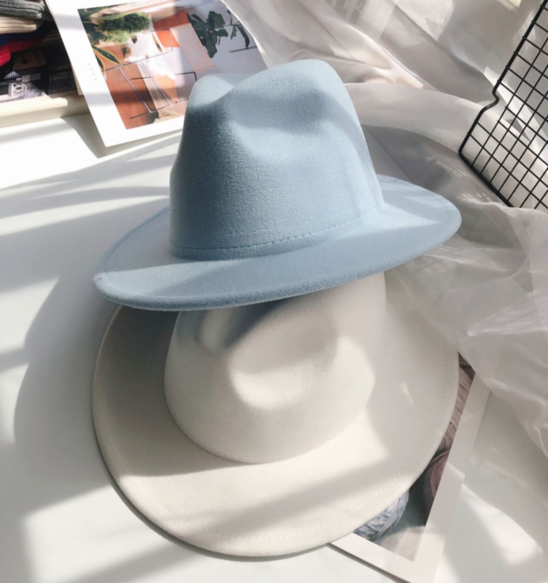【高品質】上質ウールカラーハット　６色展開 - select store mirror me【高品質】上質ウールカラーハット　６色展開103561406mirror meselect store mirror me103561406ホワイト