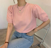 ＜カラー展開豊富＞パステルカラー上品パフスリーブ半袖ニット　６色展開 - select store mirror me＜カラー展開豊富＞パステルカラー上品パフスリーブ半袖ニット　６色展開111488198mirror meselect store mirror me111488198オフホワイト