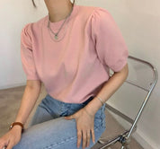 ＜カラー展開豊富＞パステルカラー上品パフスリーブ半袖ニット　６色展開 - select store mirror me＜カラー展開豊富＞パステルカラー上品パフスリーブ半袖ニット　６色展開111488198mirror meselect store mirror me111488198オフホワイト