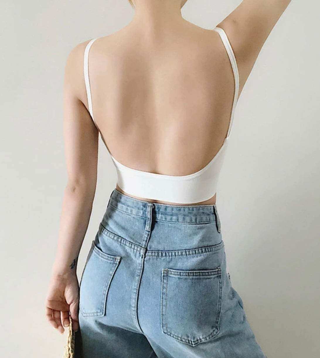 カップ付きオープンバックビスチェ　６色展開 - select store mirror meカップ付きオープンバックビスチェ　６色展開194555600mirror meselect store mirror me194555600ホワイト