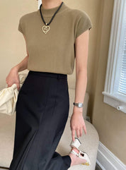 【動画あり】ドロップノースリーブニットトップス　６色展開 - select store mirror me【動画あり】ドロップノースリーブニットトップス　６色展開197274596mirror meselect store mirror me197274596ホワイト