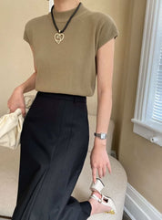 【動画あり】ドロップノースリーブニットトップス　６色展開 - select store mirror me【動画あり】ドロップノースリーブニットトップス　６色展開197274596mirror meselect store mirror me197274596ホワイト