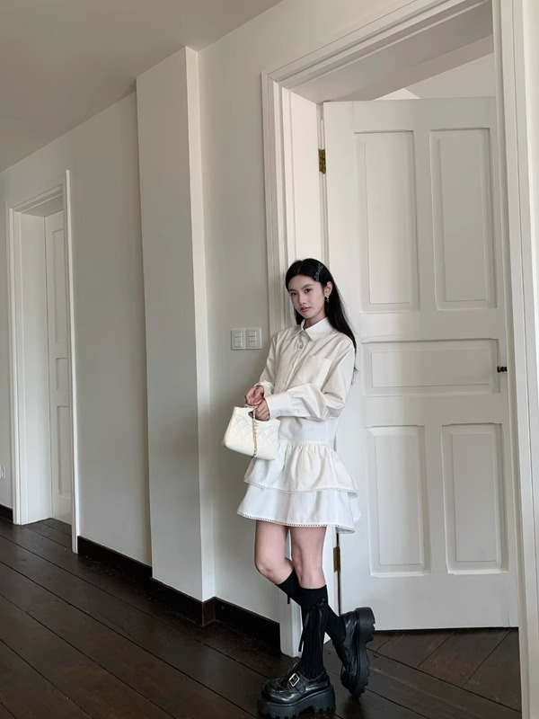 ティアードシャツワンピース