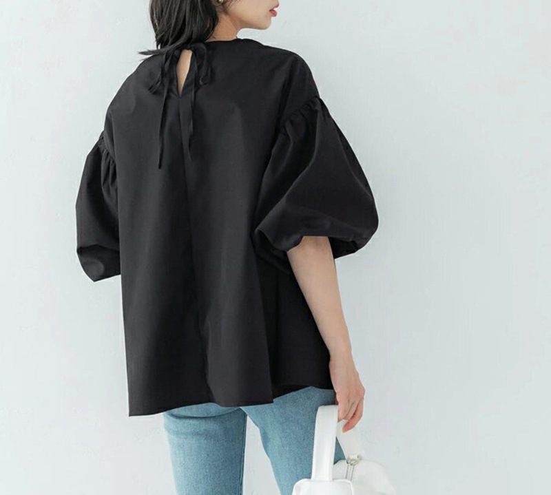 パフスリーブライトカラーシャツ