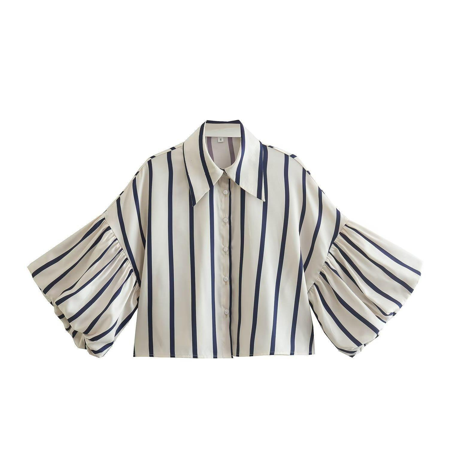 ボリュームスリーブカラーシャツ　6色展開