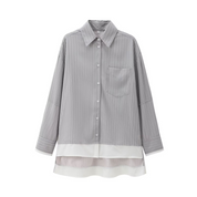 ストライプレイヤードシャツ　3色展開