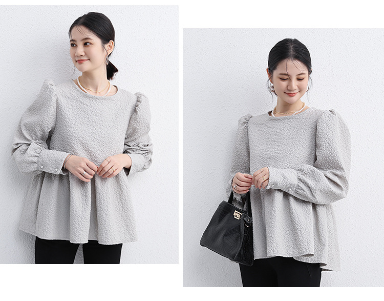 フェミニンペプラムブラウス  4色展開