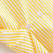 ウエストボタンデザインストライプシャツ