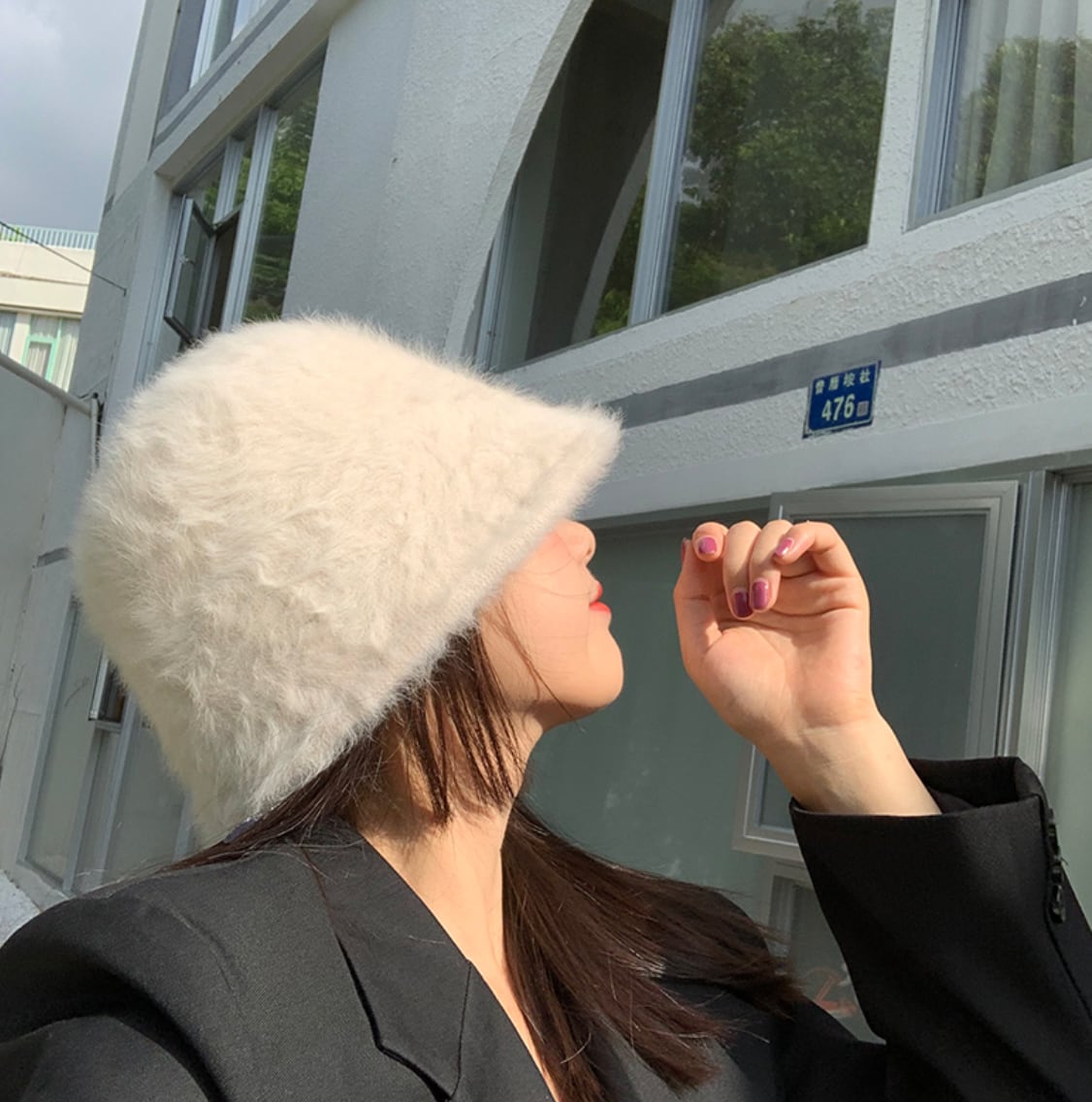 ラビットファーバケットハット　８色展開 - select store mirror meラビットファーバケットハット　８色展開190023476mirror meselect store mirror me190023476ホワイト