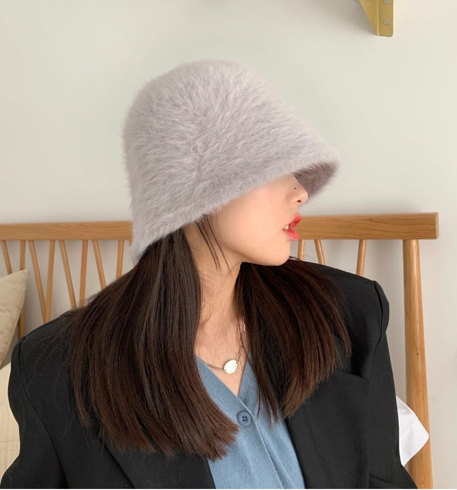 ラビットファーバケットハット　８色展開 - select store mirror meラビットファーバケットハット　８色展開190023476mirror meselect store mirror me190023476ホワイト