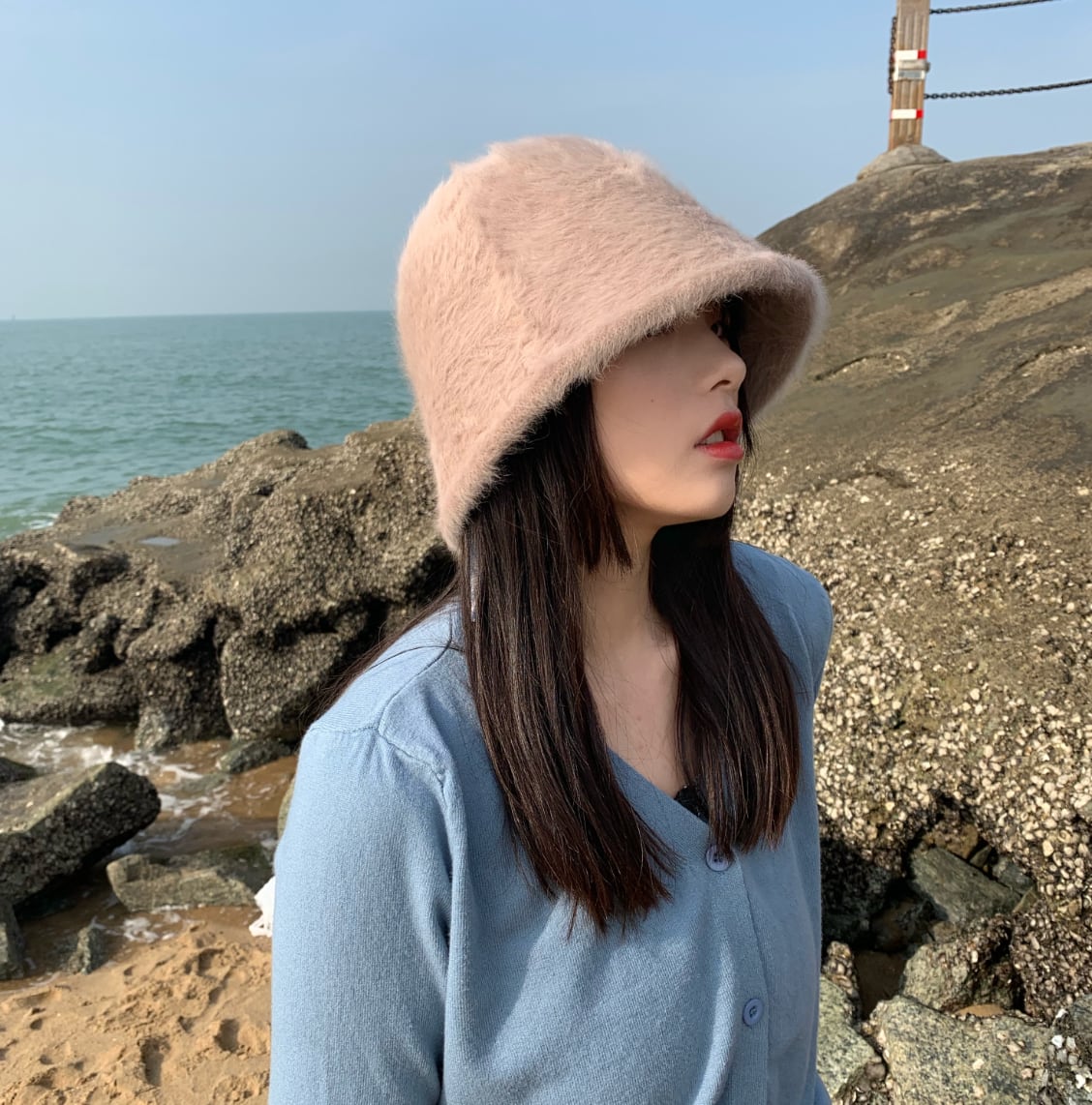 ラビットファーバケットハット　８色展開 - select store mirror meラビットファーバケットハット　８色展開190023476mirror meselect store mirror me190023476ホワイト
