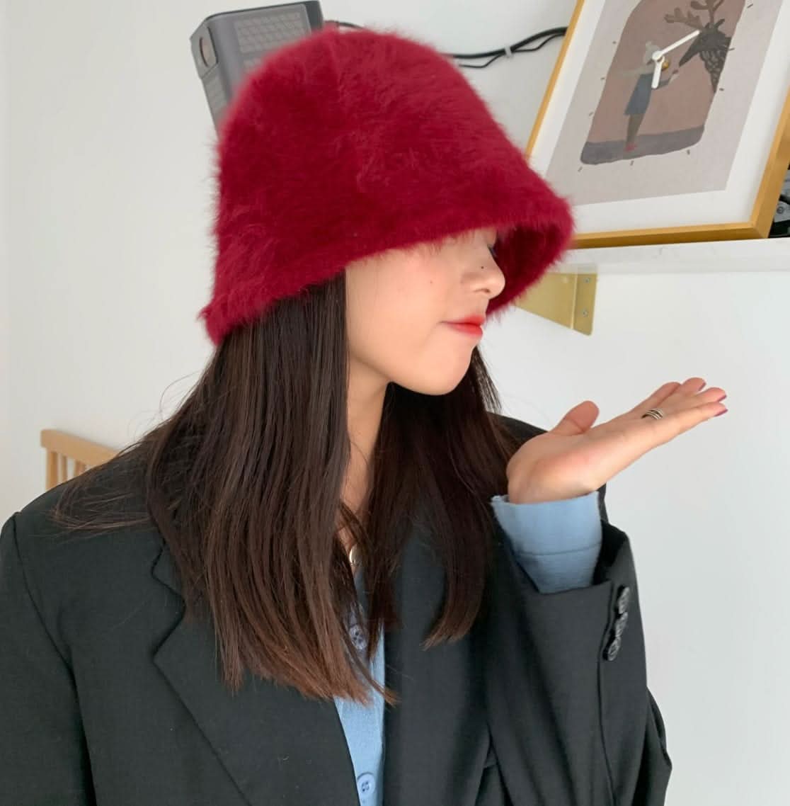 ラビットファーバケットハット　８色展開 - select store mirror meラビットファーバケットハット　８色展開190023476mirror meselect store mirror me190023476ホワイト