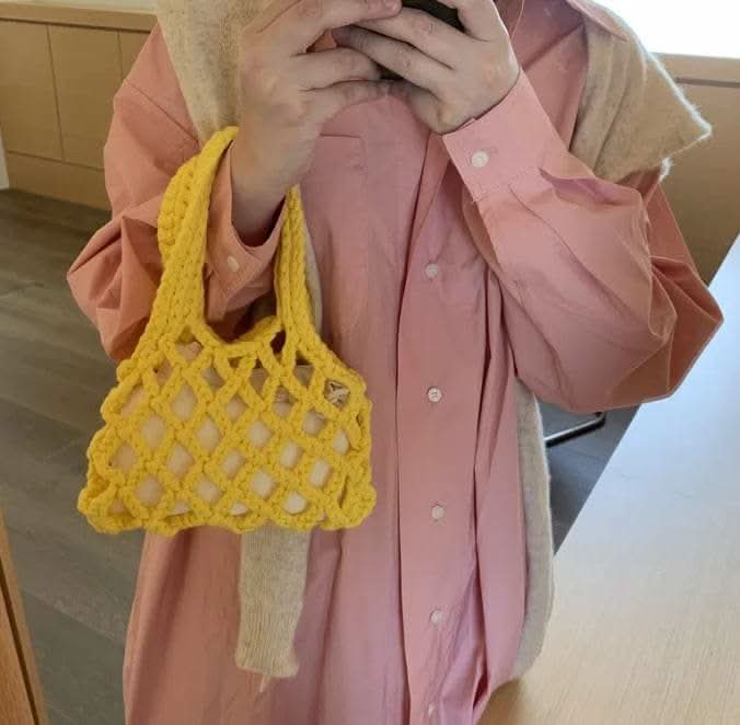 【動画あり】ロープワークミニマムバッグ　８色展開 - select store mirror me【動画あり】ロープワークミニマムバッグ　８色展開210118375mirror meselect store mirror me210118375ホワイト