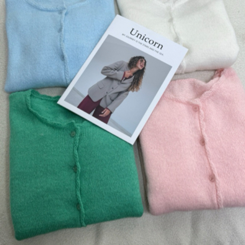 パステルレースカーディガン