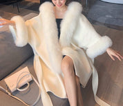 【高品質ウール９０％＆カシミヤ１０％＆リアルフォックスファー】【動画あり】ドルマンスリーブルーズコート　３色展開 - select store mirror me【高品質ウール９０％＆カシミヤ１０％＆リアルフォックスファー】【動画あり】ドルマンスリーブルーズコート　３色展開153297755mirror meselect store mirror me153297755ホワイト XS