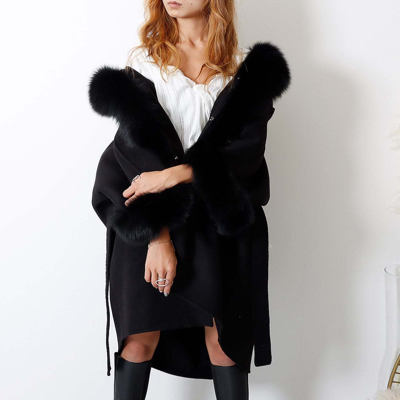 【高品質ウール９０％＆カシミヤ１０％＆リアルフォックスファー】【動画あり】ドルマンスリーブルーズコート　３色展開 - select store mirror me【高品質ウール９０％＆カシミヤ１０％＆リアルフォックスファー】【動画あり】ドルマンスリーブルーズコート　３色展開153297755mirror meselect store mirror me153297755ホワイト XS