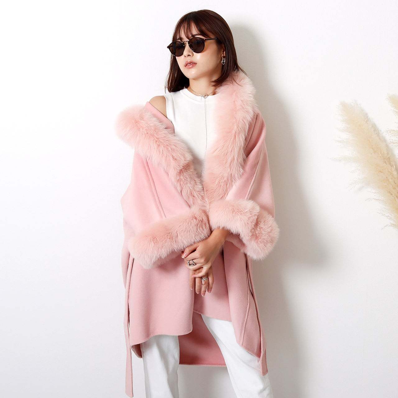 【高品質ウール９０％＆カシミヤ１０％＆リアルフォックスファー】【動画あり】ドルマンスリーブルーズコート　３色展開 - select store mirror me【高品質ウール９０％＆カシミヤ１０％＆リアルフォックスファー】【動画あり】ドルマンスリーブルーズコート　３色展開153297755mirror meselect store mirror me153297755ホワイト XS