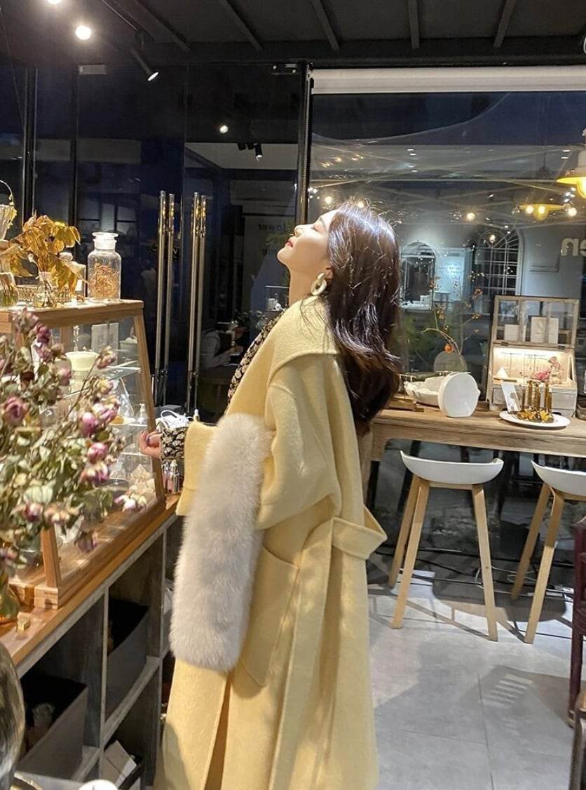 【高品質ウール90％】【動画あり】ライトイエローガウンウールコート - select store mirror me【高品質ウール90％】【動画あり】ライトイエローガウンウールコート191273116mirror meselect store mirror me191273116XS