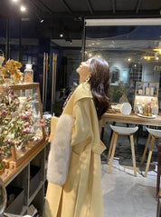 【高品質ウール90％】【動画あり】ライトイエローガウンウールコート - select store mirror me【高品質ウール90％】【動画あり】ライトイエローガウンウールコート191273116mirror meselect store mirror me191273116XS