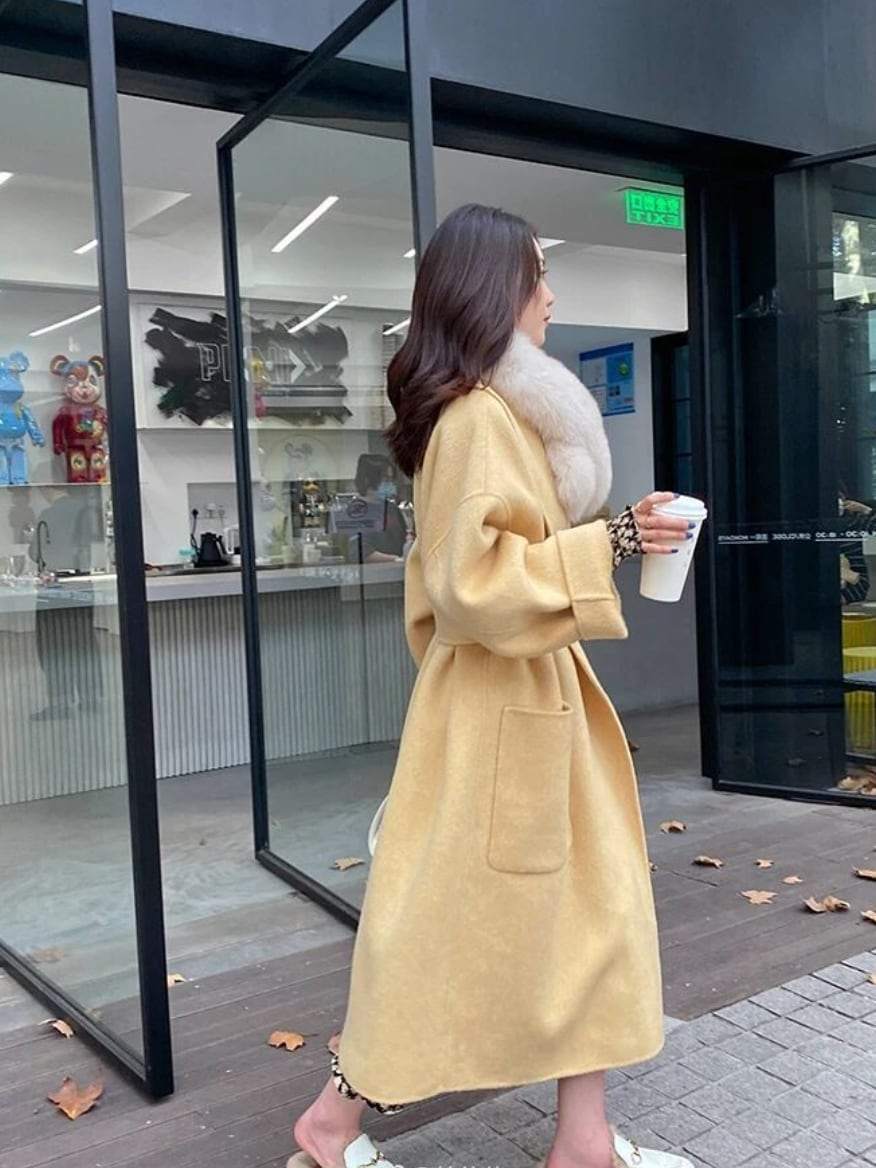 【高品質ウール90％】【動画あり】ライトイエローガウンウールコート - select store mirror me【高品質ウール90％】【動画あり】ライトイエローガウンウールコート191273116mirror meselect store mirror me191273116XS