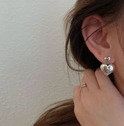 【シルバー925】ダブルハートシルバーカラーピアス　２タイプ - select store mirror me【シルバー925】ダブルハートシルバーカラーピアス　２タイプ194857806mirror meselect store mirror me194857806小サイズ